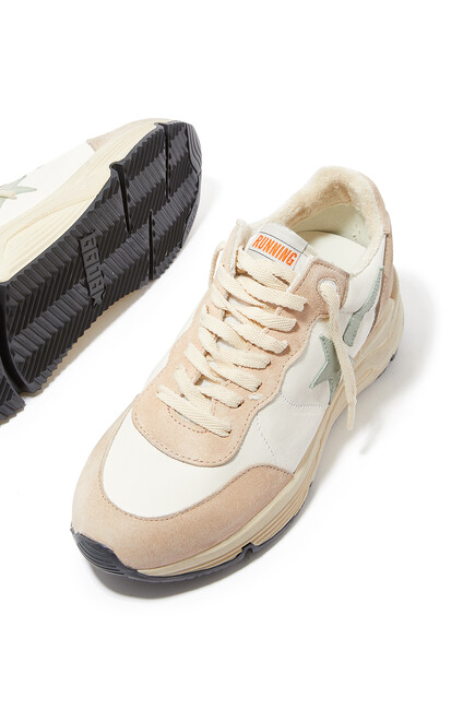 Running Sole Leather Sneakers